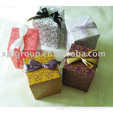 ribbon bow storage gift box with removable lid for Christmas, Mothers' Day, Valentine's Day, Birthday gifts packing